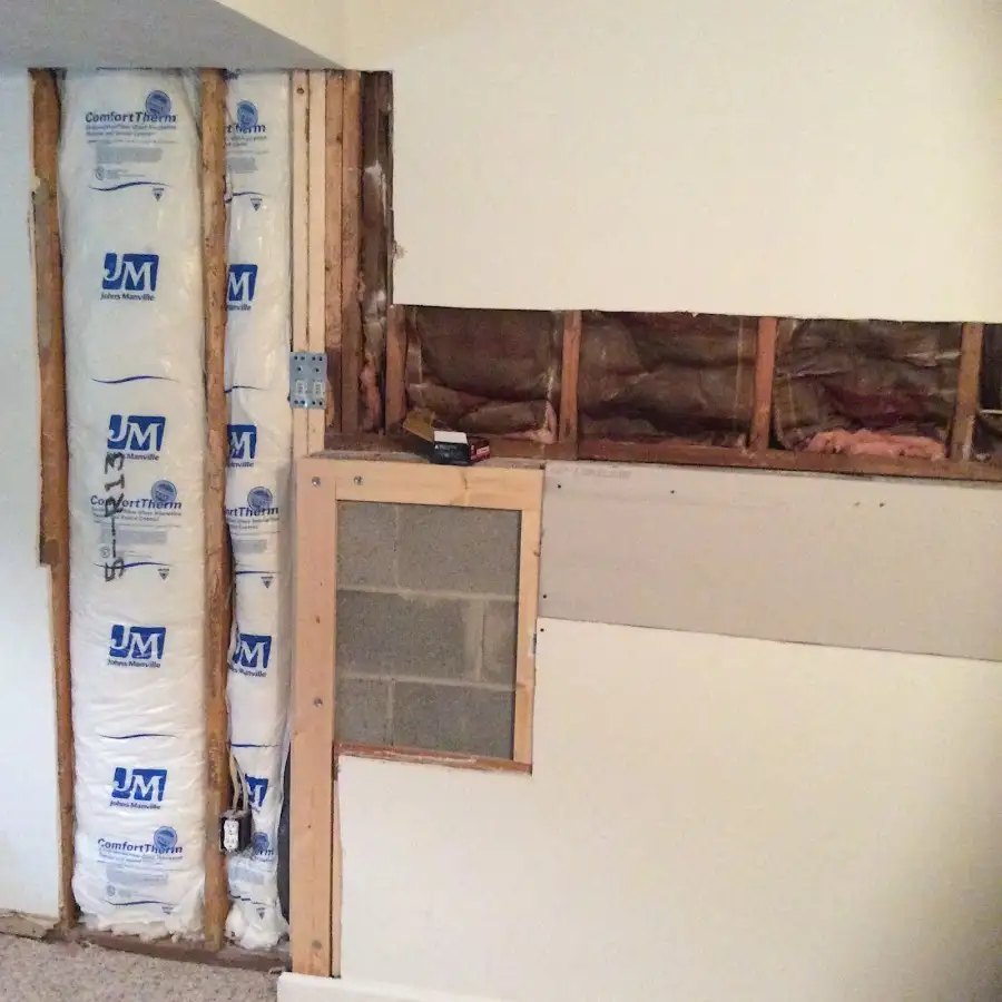 Wall insulation replacement during Odor Removal & Deodorization in Canton